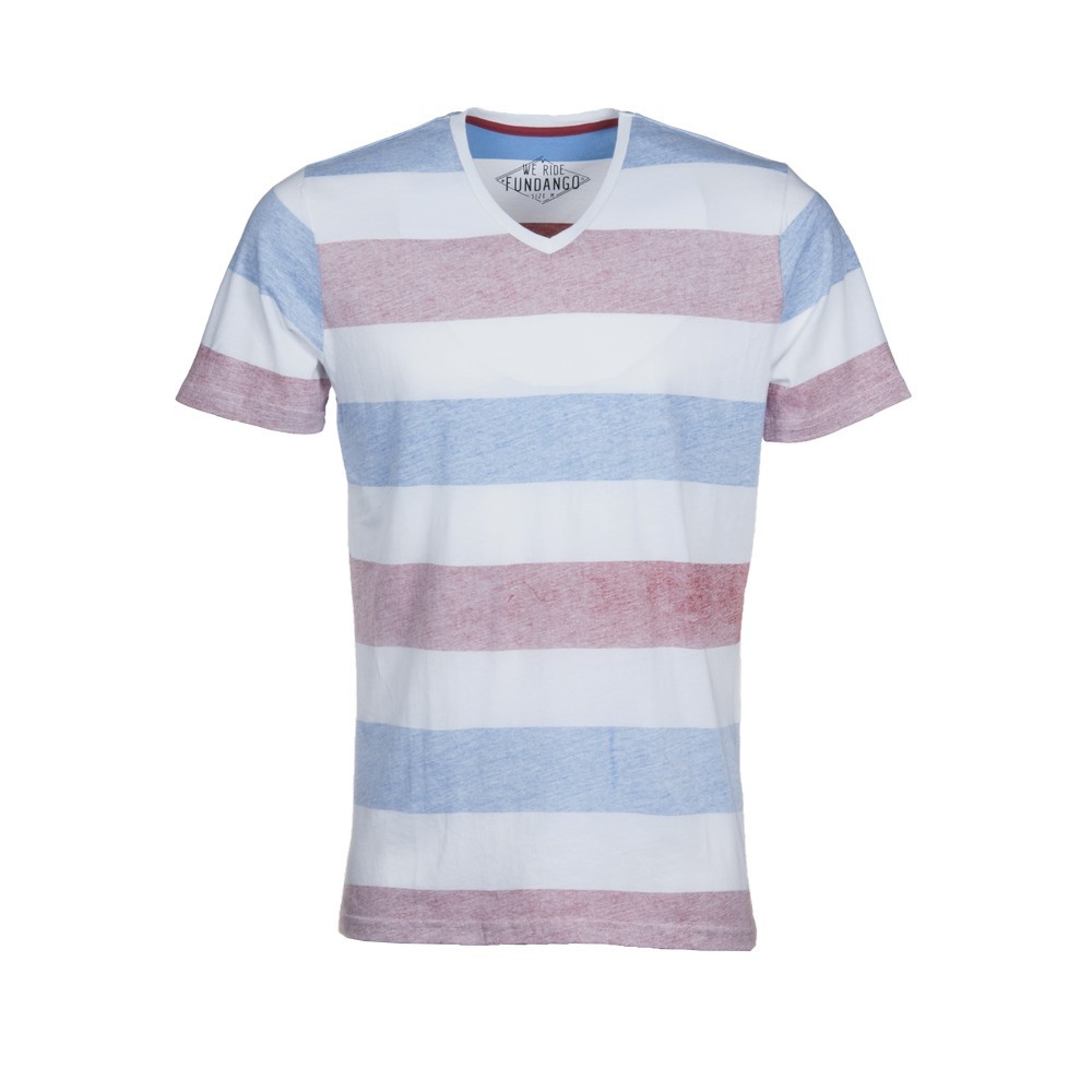 Fundango frfi t-shirt V-Neck T Stripe